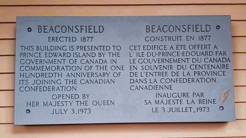 Beaconsfield House Confederation Centennial Marker image. Click for full size.