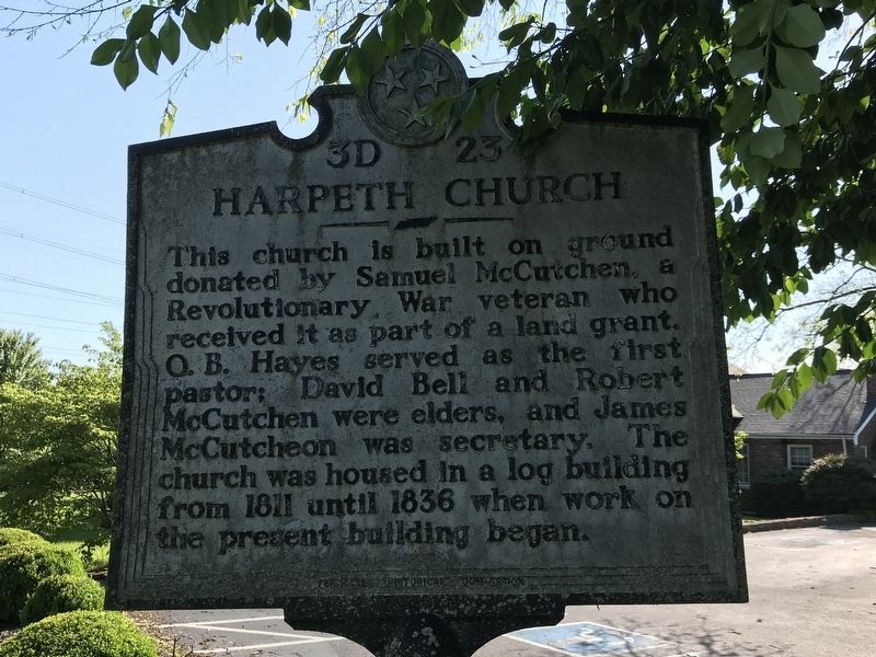 Harpeth Church Marker. Click for full size. Harpeth Church Marker image. Click for full size.