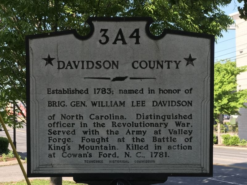 Davidson County / Williamson County Marker image. Click for full size.