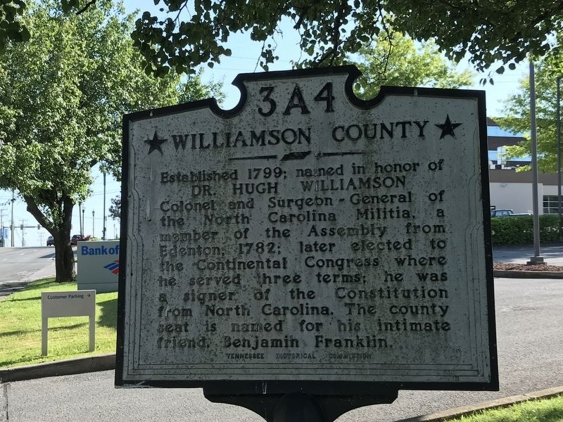 Davidson County / Williamson County Marker image. Click for full size.