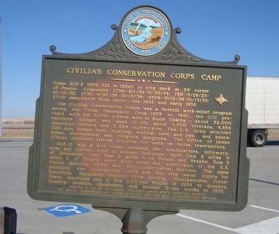 Civilian Conservation Corps Camp Marker. Click for full size. Civilian Conservation Corps Camp Marker image. Click for full size.