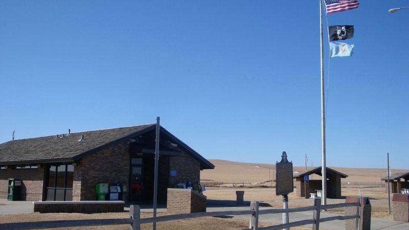 Wide view of Civilian Conservation Corps Camp Marker. Click for full size. Wide view of Civilian Conservation Corps Camp Marker image. Click for full size.
