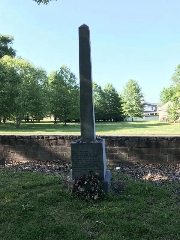 Obelisk in the Midway Plantation Slave Cemetery. Click for full size. Obelisk in the Midway Plantation Slave Cemetery image. Click for full size.