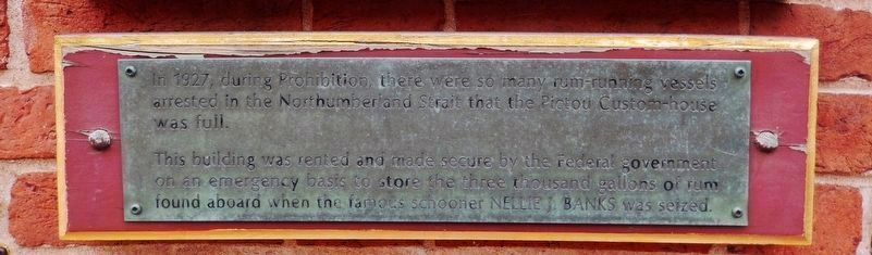Prohibition Marker (<i>just right of warehouse entrance</i>). Click for full size. Prohibition Marker (<i>just right of warehouse entrance</i>) image. Click for full size.
