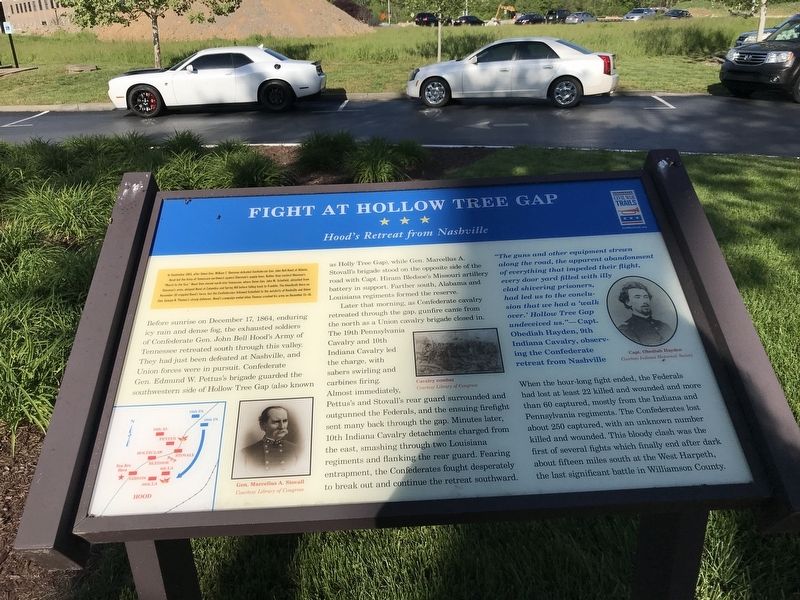 Fight at Hollow Tree Gap Marker. Click for full size. Fight at Hollow Tree Gap Marker image. Click for full size.