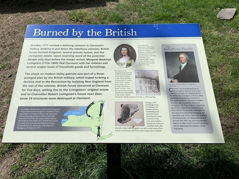 Burned by the British Marker image. Click for full size.