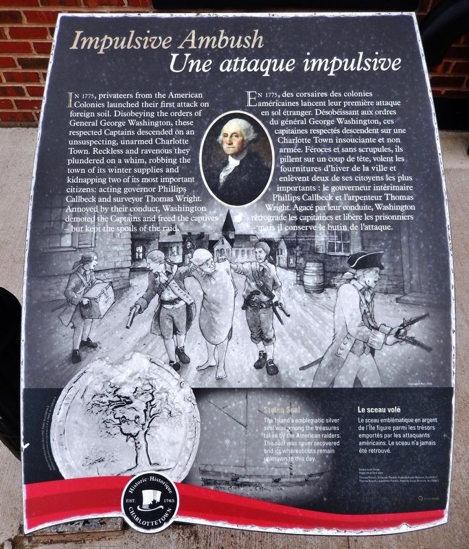 Impulsive Ambush / Une attaque impulsive Marker. Click for full size. Impulsive Ambush / Une attaque impulsive Marker image. Click for full size.