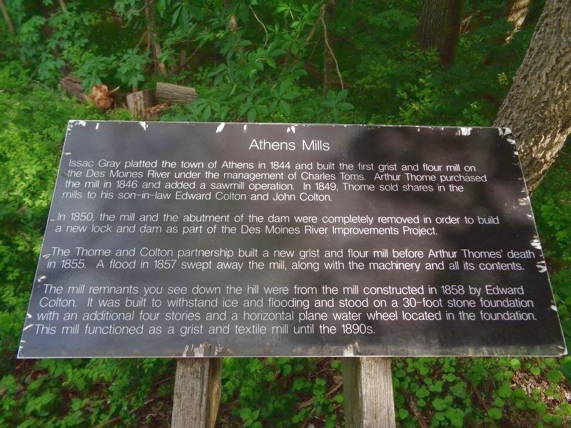 Athens Mills Marker. Click for full size. Athens Mills Marker image. Click for full size.