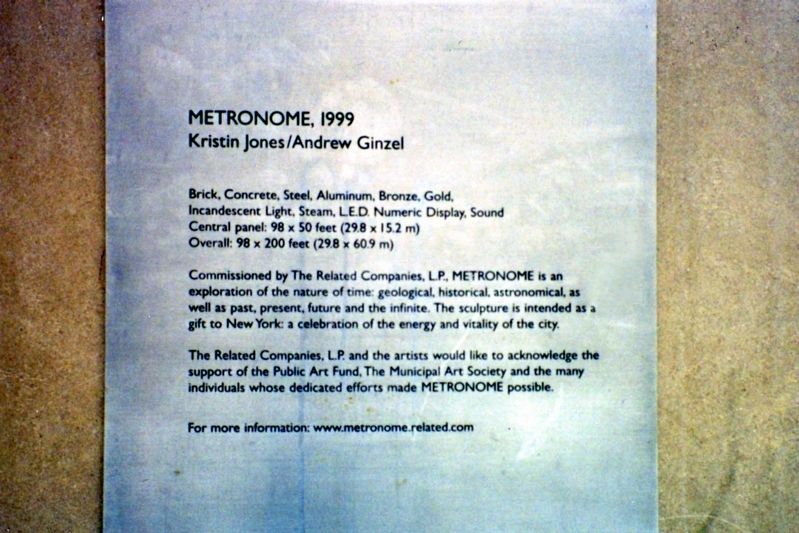 Metronome, 1999. Click for full size. Metronome, 1999 image. Click for full size.