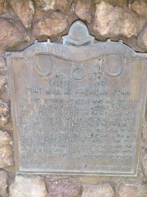 Fort Wall at American Fork Marker image. Click for full size.