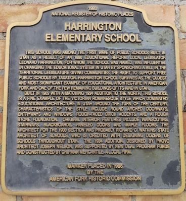 Harrington Elementary School Marker image. Click for full size.