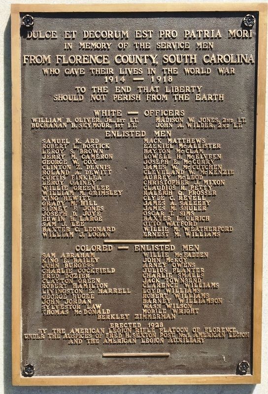 World War I Memorial. Click for full size. World War I Memorial image. Click for full size.
