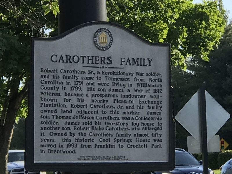 Carothers Family Marker image. Click for full size.