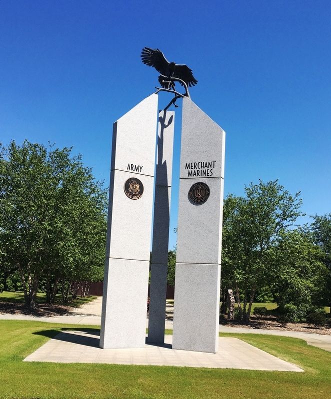 Florence Veterans Park All Branches of Service Monument. Click for full size. Florence Veterans Park All Branches of Service Monument image. Click for full size.