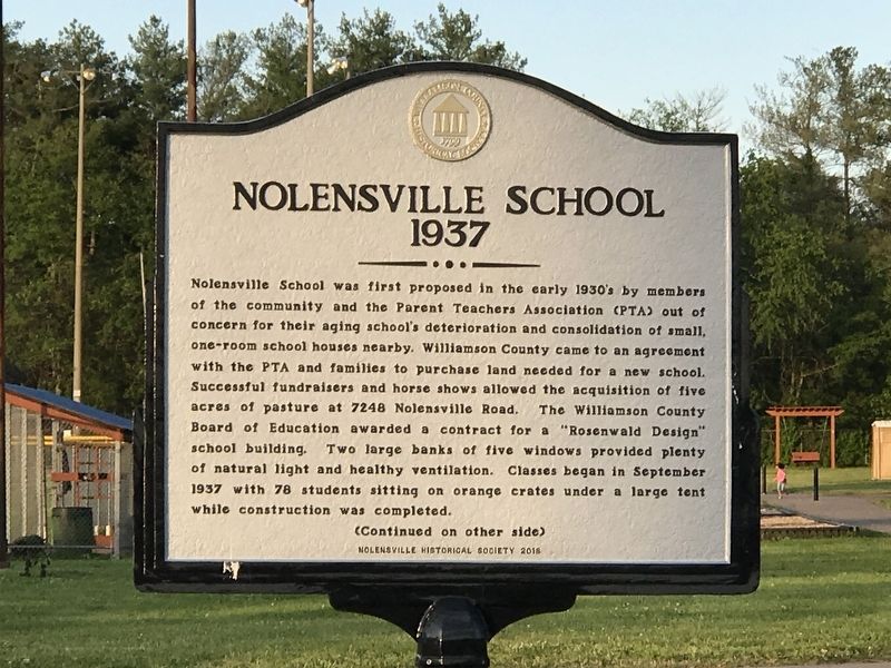 Nolensville School Marker image. Click for full size.