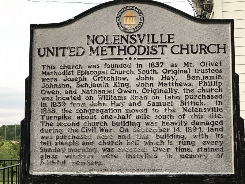 Nolensville United Methodist Church Marker image. Click for full size.