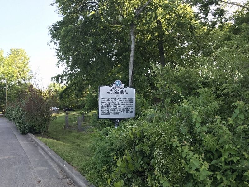 McConnico Meeting House Marker image. Click for full size.
