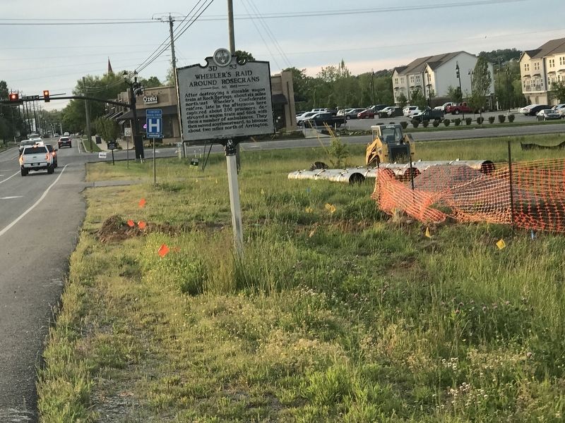 Wheeler's Raid Around Rosecrans Marker image. Click for full size.