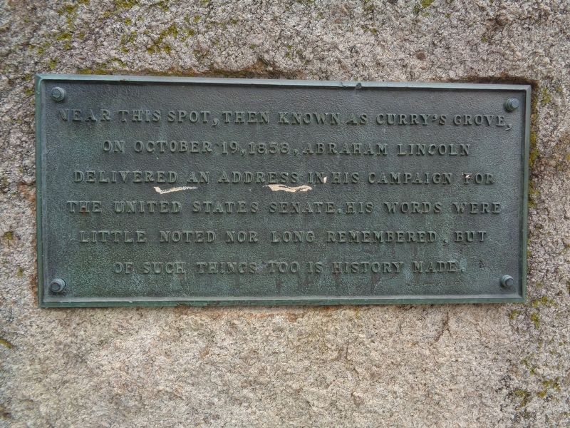 Abraham Lincoln Spoke Here Marker. Click for full size. Abraham Lincoln Spoke Here Marker image. Click for full size.