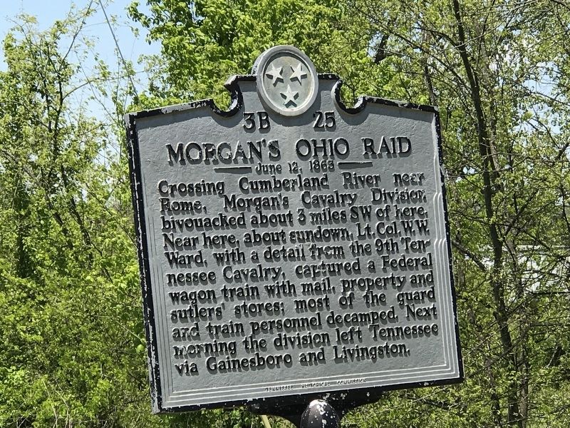 Morgan's Ohio Raid Marker image. Click for full size.