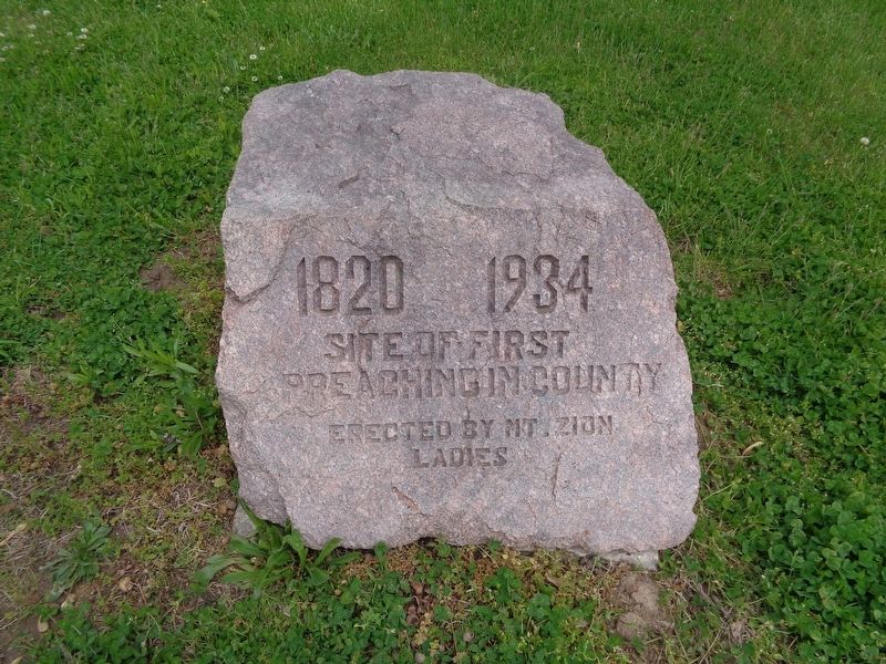 Site of First Preaching in County Marker. Click for full size. Site of First Preaching in County Marker image. Click for full size.