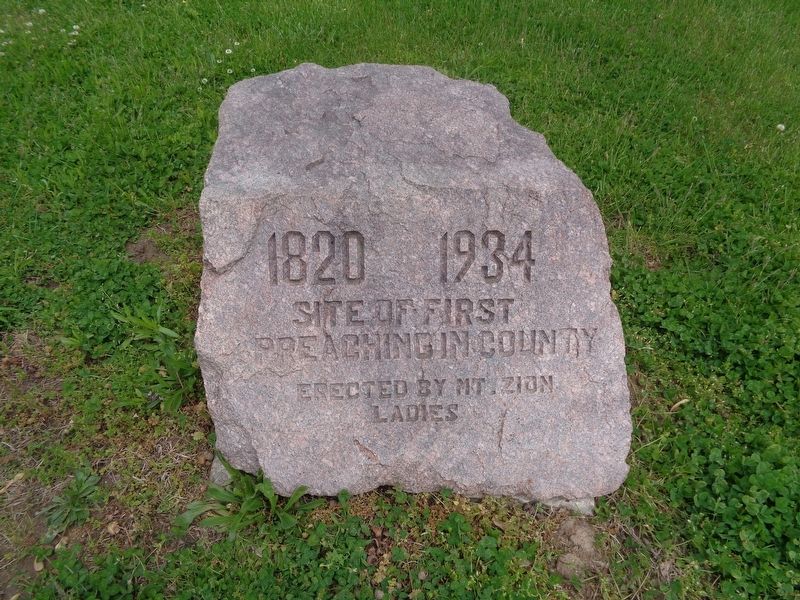 Site of First Preaching in County Marker image. Click for full size.
