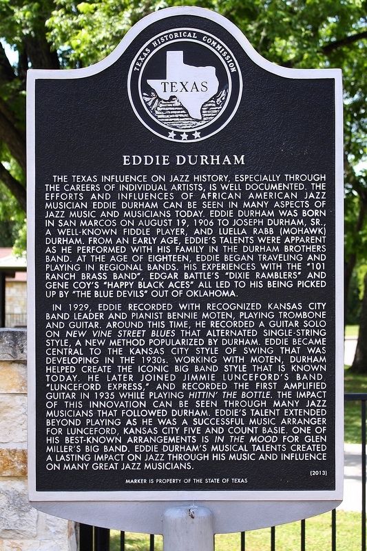 Eddie Durham Marker image. Click for full size.