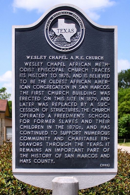Wesley Chapel A. M. E. Church Marker. Click for full size. Wesley Chapel A. M. E. Church Marker image. Click for full size.
