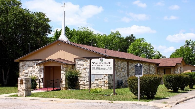 Wesley Chapel A. M. E. Church and Marker. Click for full size. Wesley Chapel A. M. E. Church and Marker image. Click for full size.