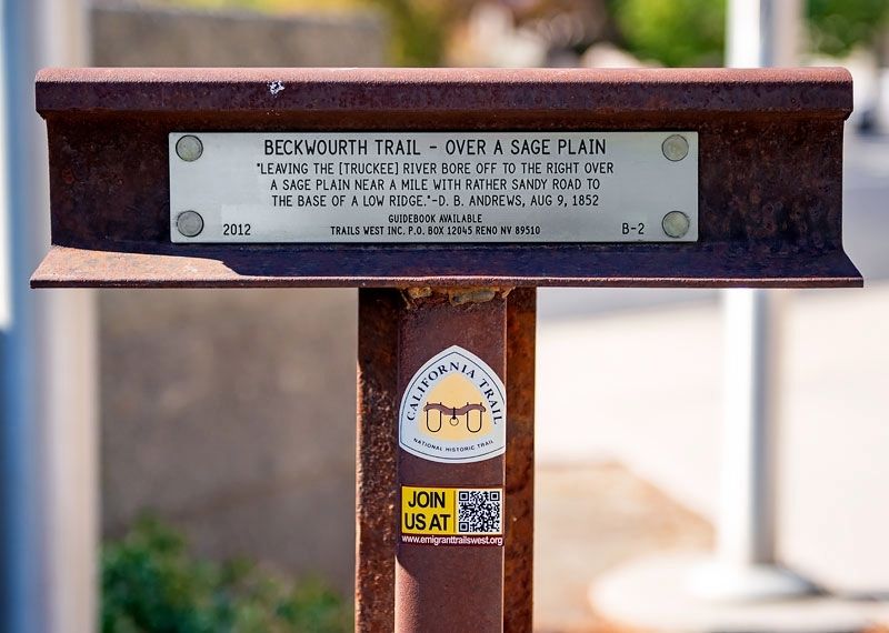 Beckwourth Trail - Over a Sage Plain Marker. Click for full size. Beckwourth Trail - Over a Sage Plain Marker image. Click for full size.