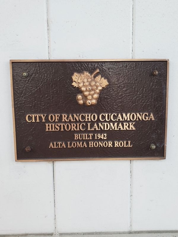 Alta Loma Honor Roll Marker image. Click for full size.