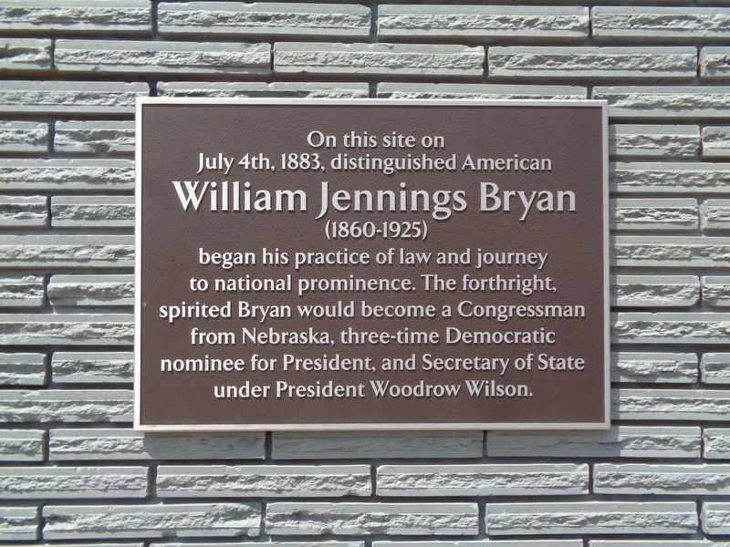 William Jennings Bryan Marker image. Click for full size.