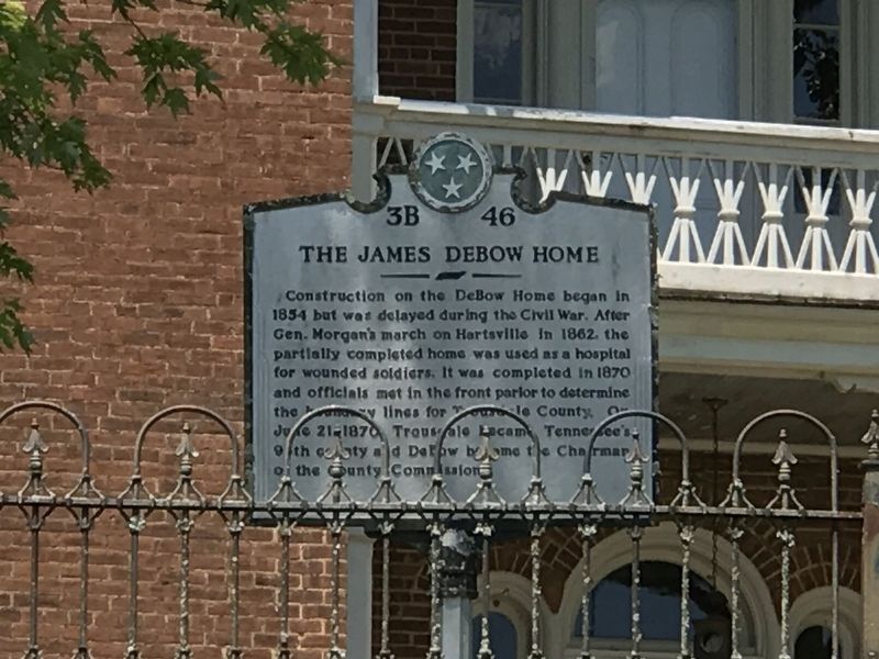 The James DeBow Home Marker image. Click for full size.