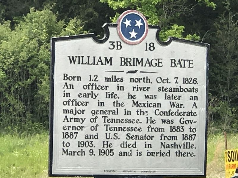 William Brimage Bate Marker. Click for full size. William Brimage Bate Marker image. Click for full size.