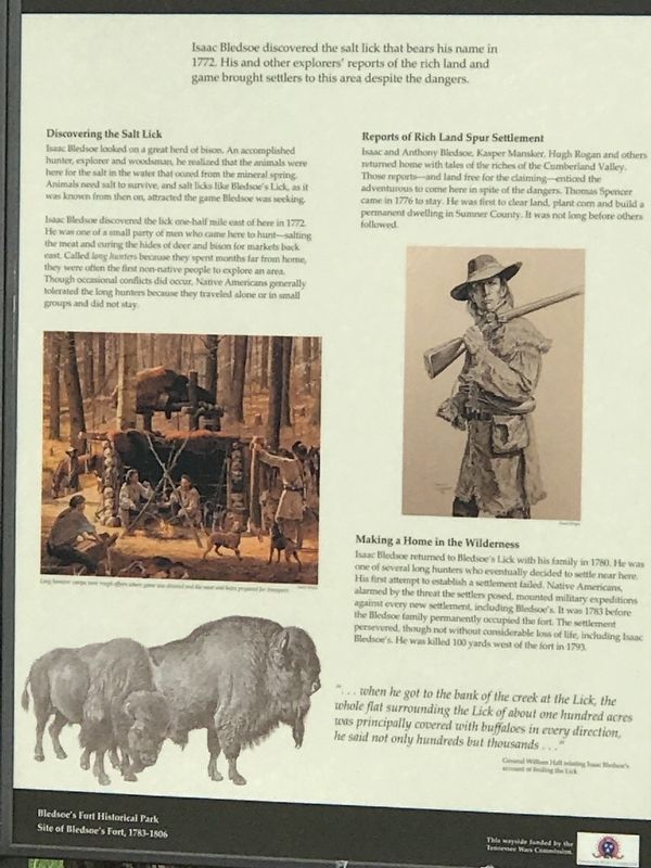 A Frontiersman Settles in the Wilderness Marker image. Click for full size.