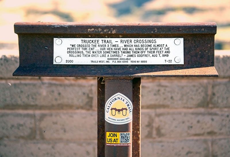 Truckee Trail - River Crossings Marker image. Click for full size.