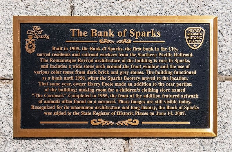 The Bank of Sparks Marker image. Click for full size.