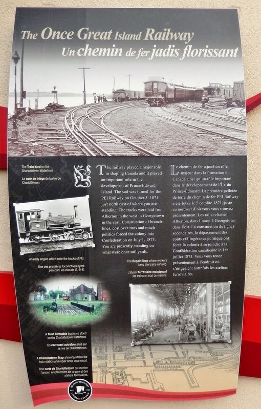 The Once Great Island Railroad Marker. Click for full size. The Once Great Island Railroad Marker image. Click for full size.
