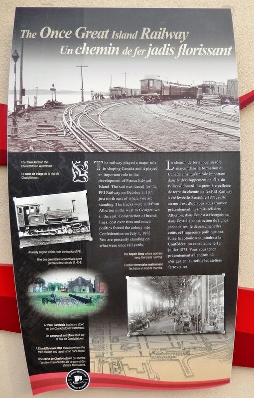 The Once Great Island Railroad Marker image. Click for full size.