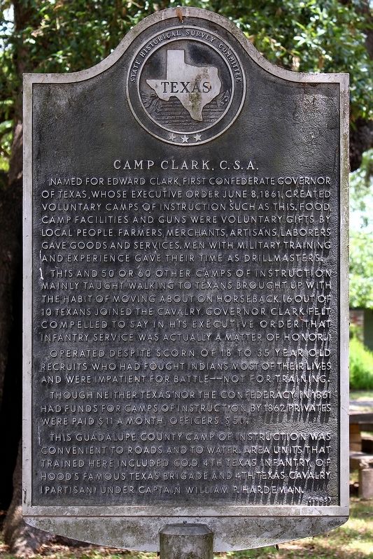 Camp Clark, C.S.A. Marker. Click for full size. Camp Clark, C.S.A. Marker image. Click for full size.