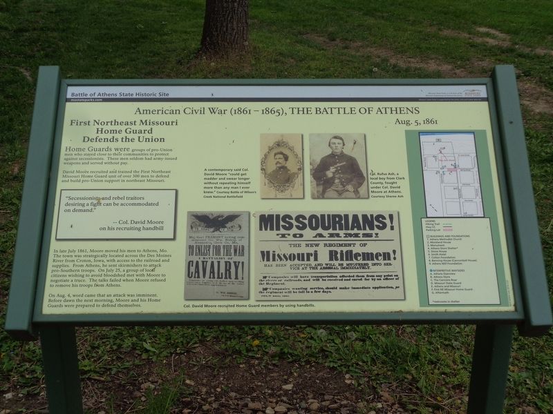 First Northeast Missouri Home Guard Defends the Union Marker image. Click for full size.