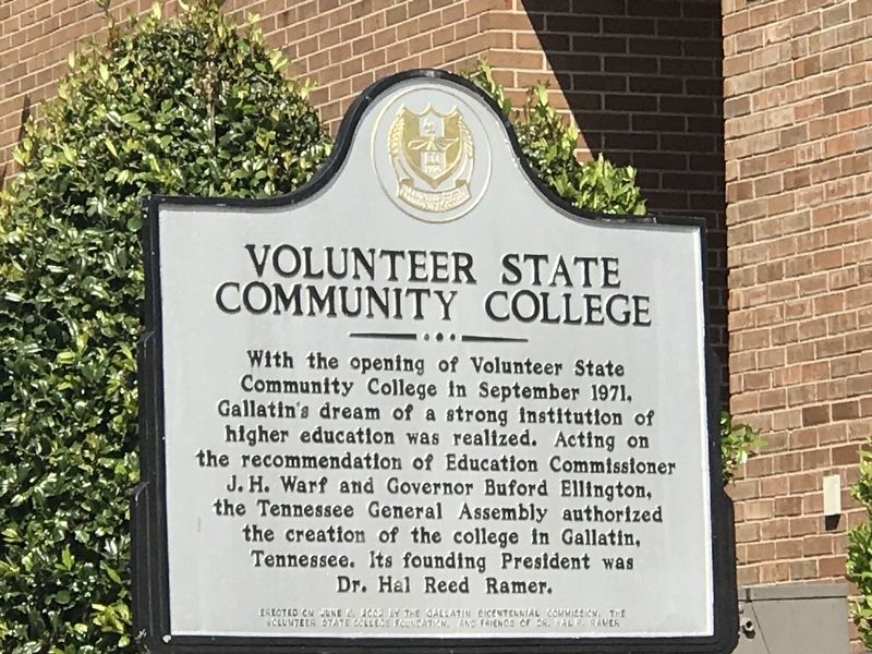 Volunteer State Community College Marker image. Click for full size.