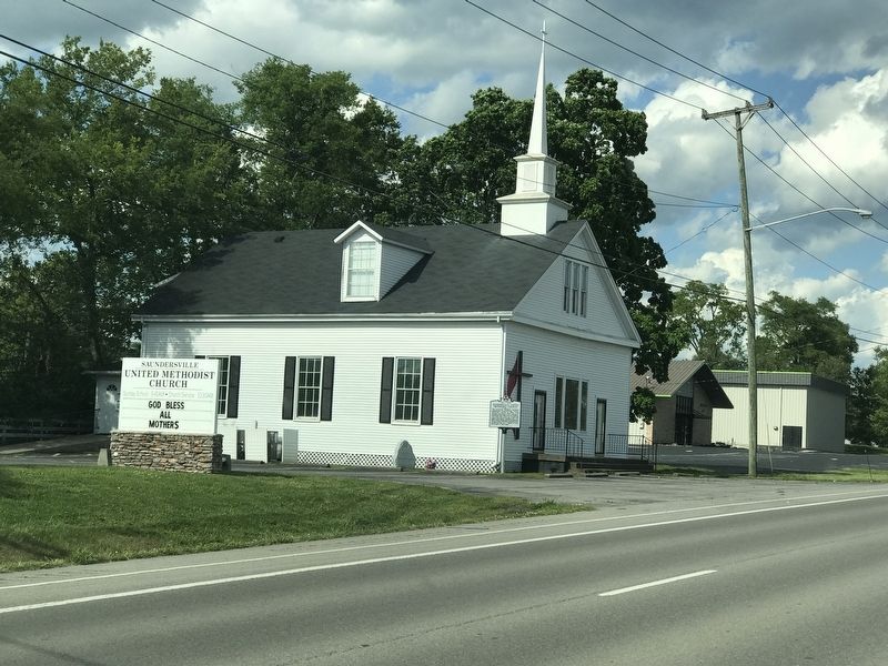 Saundersville United Methodist Church. Click for full size. Saundersville United Methodist Church image. Click for full size.