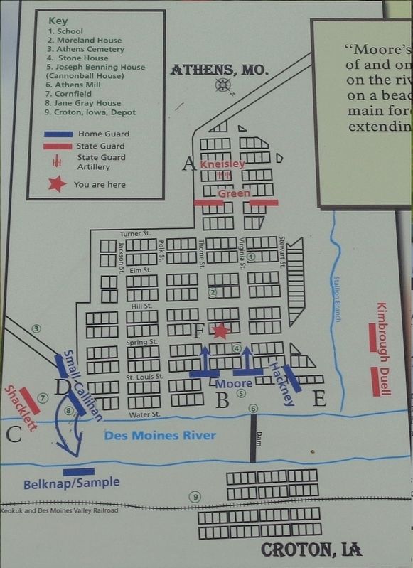 Close-up of the map on marker. Click for full size. Close-up of the map on marker image. Click for full size.