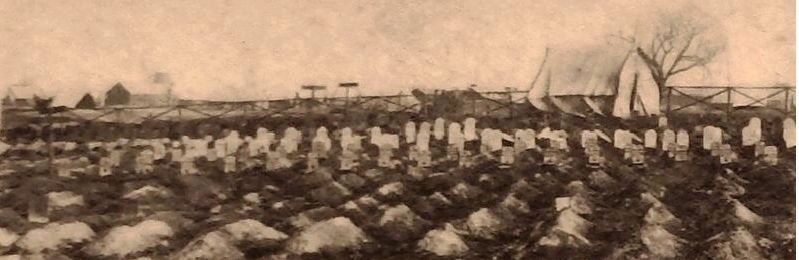 Marker detail: Soldiers� graves near General Hospital, City Point, Va., c. 1863 (Library of Congress image. Click for full size.