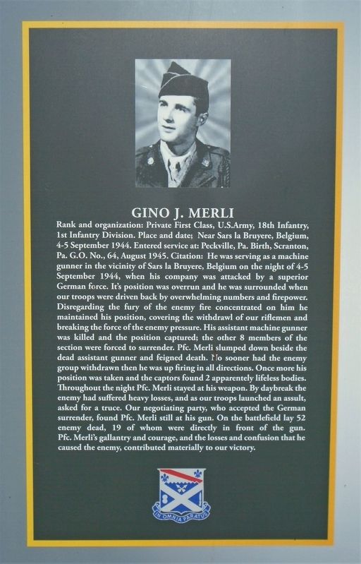 Gino J. Merli Marker image. Click for full size.