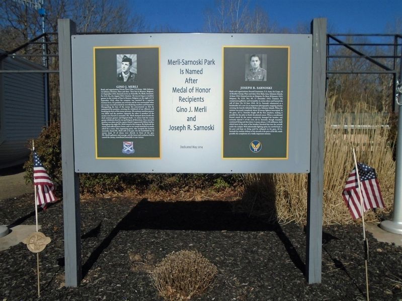 Gino J. Merli and Joseph R. Sarnoski Markers. Click for full size. Gino J. Merli and Joseph R. Sarnoski Markers image. Click for full size.