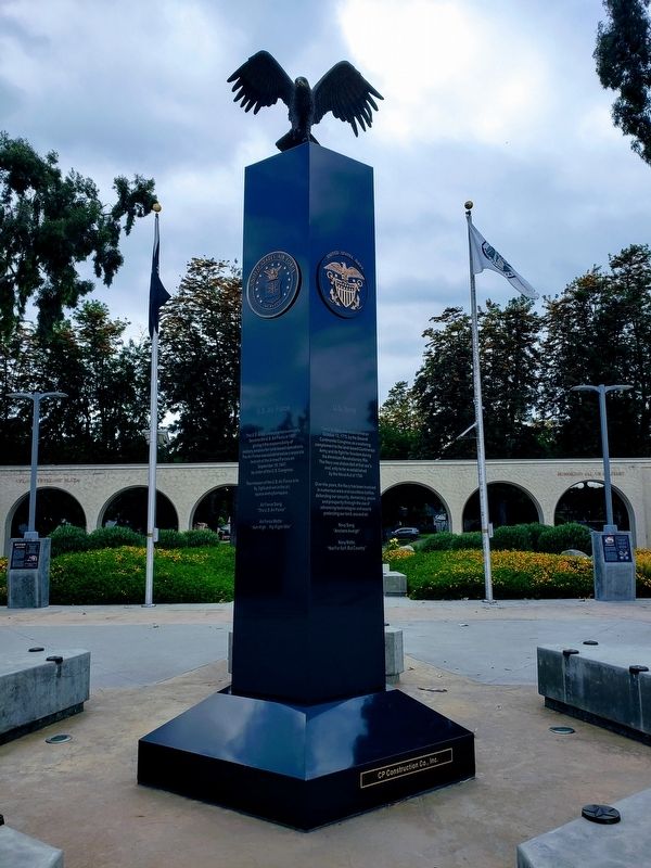Upland Veterans' Monument image. Click for full size.