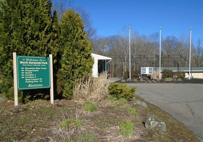 Gino J. Merli and Joseph R. Sarnoski Markers at Merli-Sarnoski Park image. Click for full size.