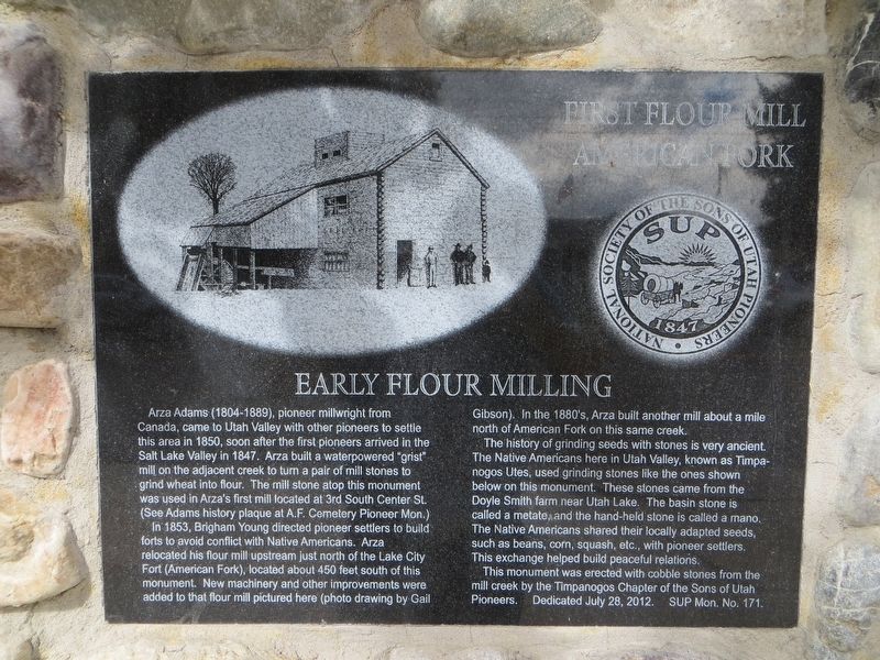 First Flour Mill Marker image. Click for full size.